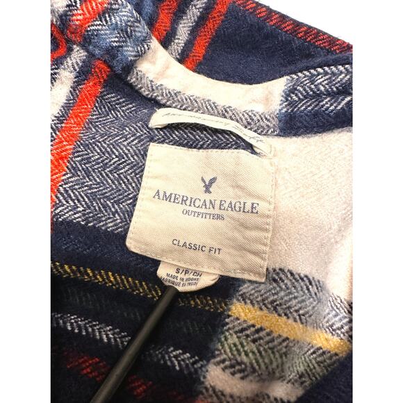 American Eagle Amazingly Soft Plaid Button-Up Shacket Womens Size Small - Picture 7 of 11